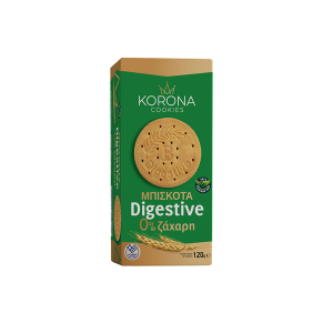ΜΠΙΣΚΟΤΑ  DIGESTIVE 0% ΖΑΧΑΡΗ KORONA ΚΟΥΤΙ 120GR